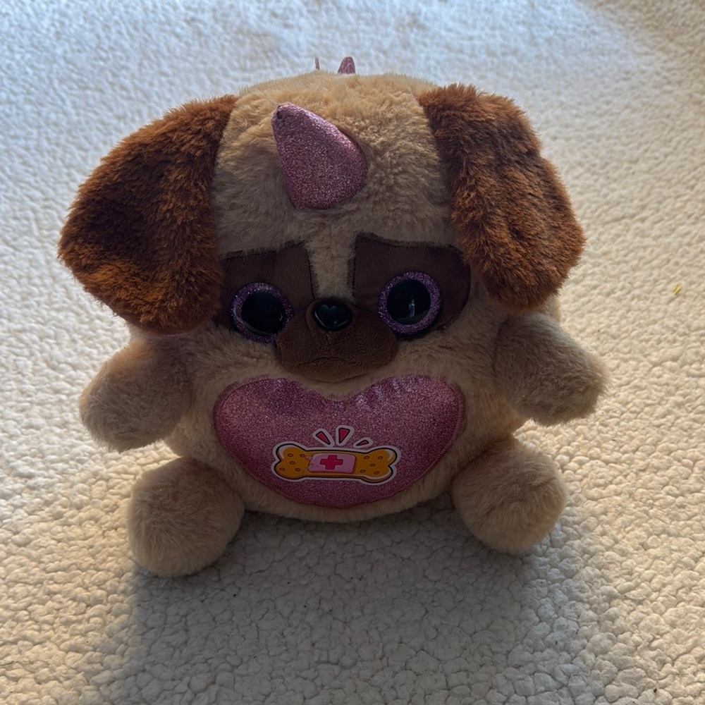 Zuru Rainbocorns Unicorn Pink Bandaids Heart Plush Toy 10" Rare Stuffed Animal